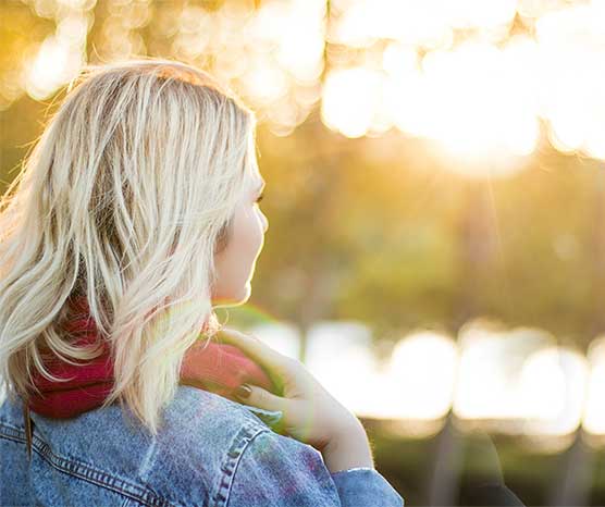 Woman looking out to the distance