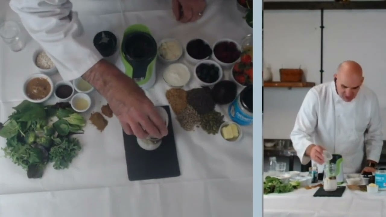 Chef Neil making a breakfast smoothie