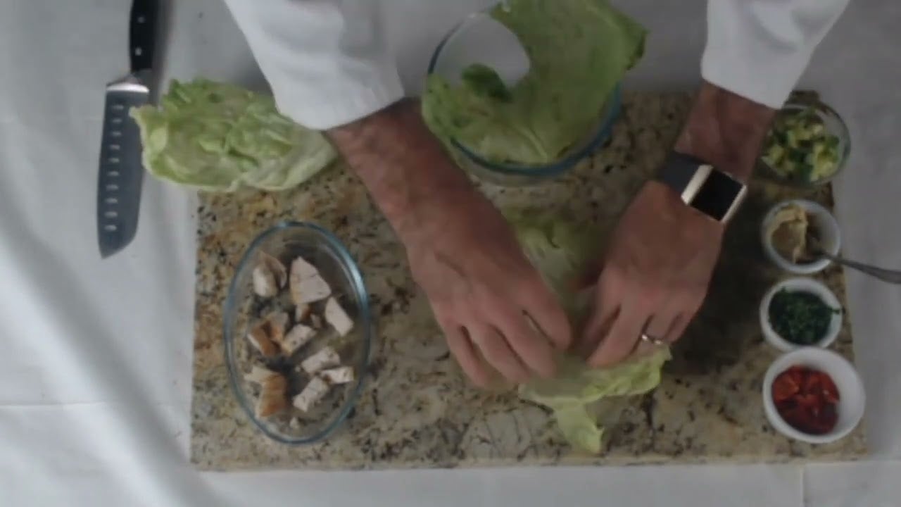 Chef Neil preparing Chicken Lettuce Wrap