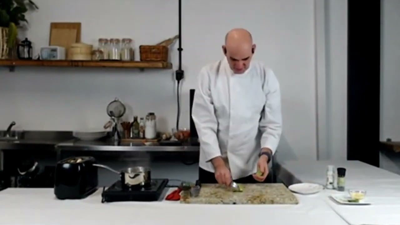 Chef Neil preparing Marinara Sauce