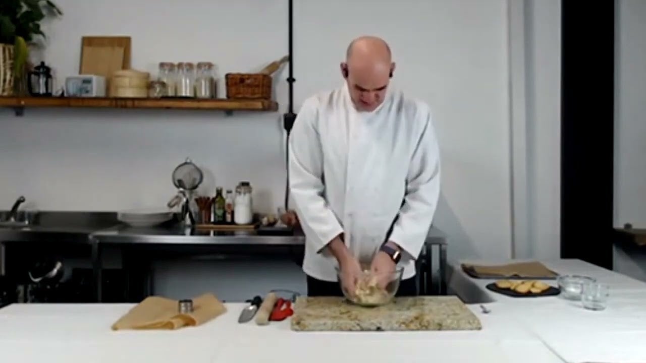 Chef Neil making Mo's Yummy Biscuits