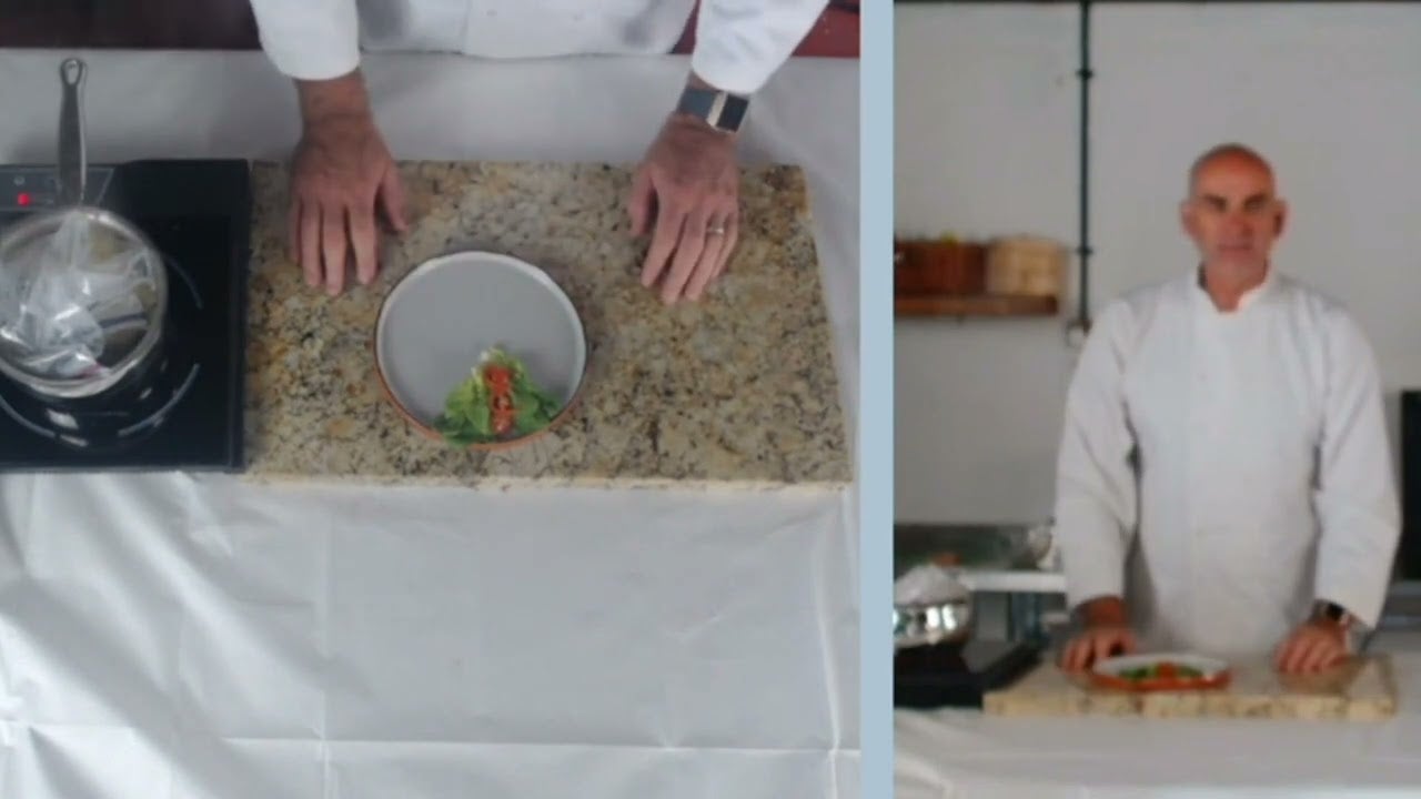 Chef Neil cooking Ziplock Omelette